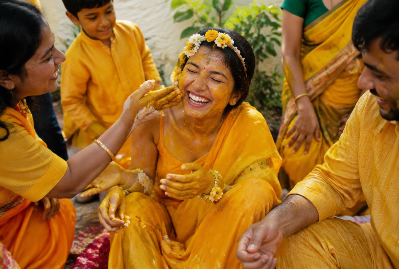 The Haldi Morning — Family home, Mettupalayam